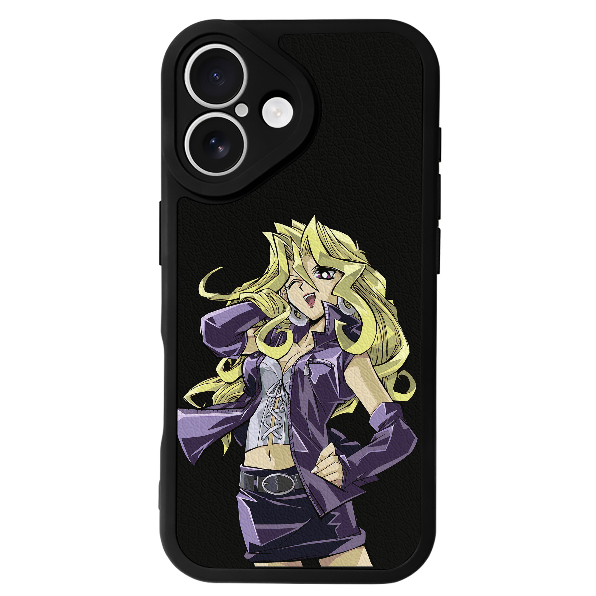 （画像用） 遊☆戯☆王 Yu-Gi-Oh! 【iPhone 16シリーズ対応】シリコンスマホケース（レザー調） 材質：シリコン